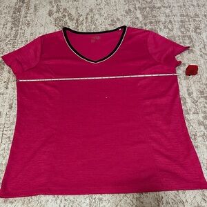 Made for Life Fuchsia V-Neck Short Sleeve Tee